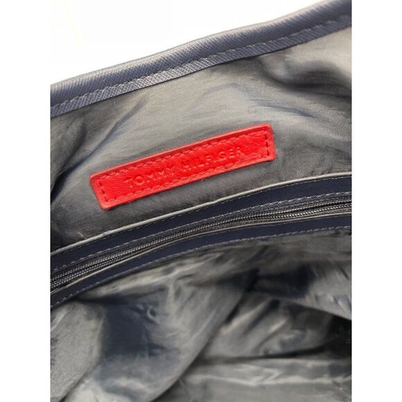 Tommy Hilfiger Blue Leather Fabric Monogram Handbag - Picture 5 of 9